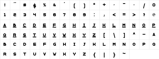 Saint Martin Regular  glyph index