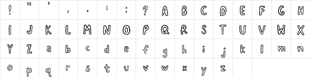 Delvue 3 Regular  glyph index