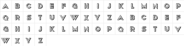 Panther Regular  glyph index