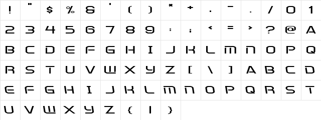 Kometenmelodie 2 Regular  glyph index