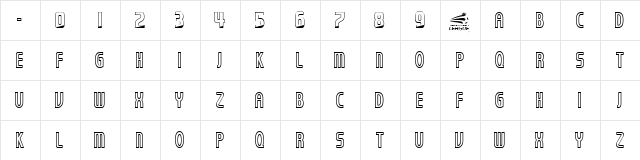 Champions League Regular  glyph index