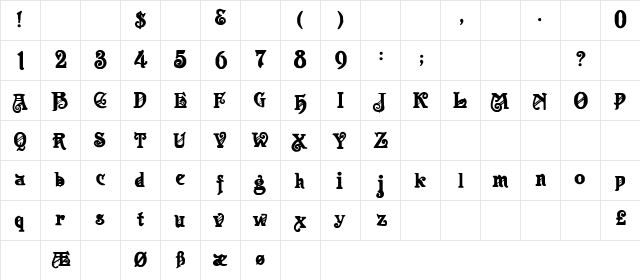 Apollo Regular  glyph index