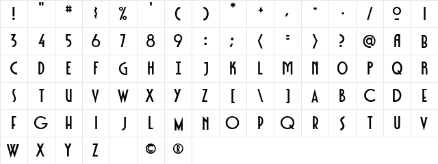 CCDutchCourage4 Lite  glyph index