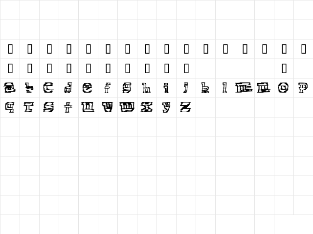 Electronic Cobbler Regular  glyph index