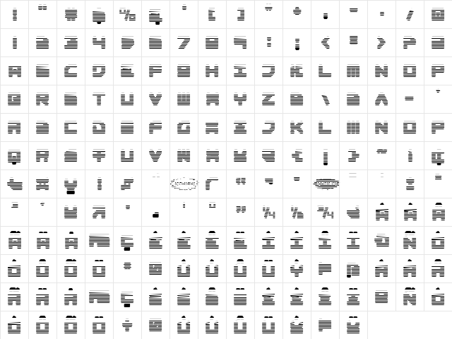 Omega-3 Gradient Regular  glyph index