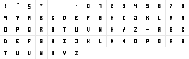 GIANTYPO GIANTYPO  glyph index