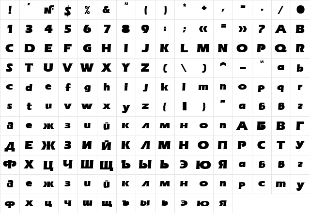 Breaker Normal  glyph index