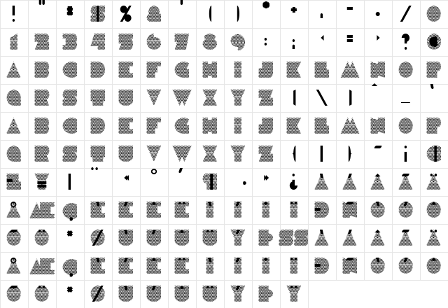 H1N1 Regular  glyph index
