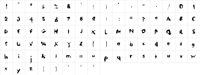 Randomun Medium  glyph index