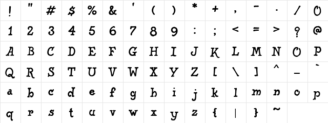CK Yonkers Regular  glyph index