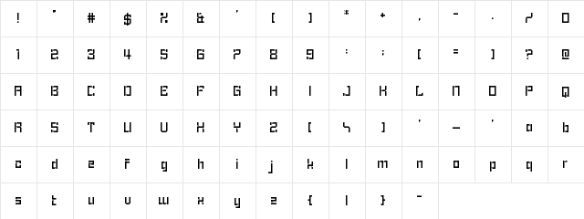 Peking Assignment Regular  glyph index