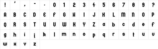 Spanish Castles Regular  glyph index