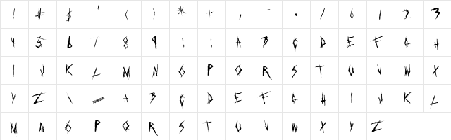 Emily Kindschy Sans Emily Kindschy Sans  glyph index