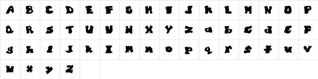 just_willys Regular  glyph index
