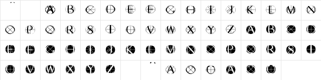 FisheyeButtonsTwo Regular  glyph index