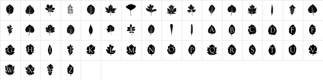 Leaves Medium  glyph index