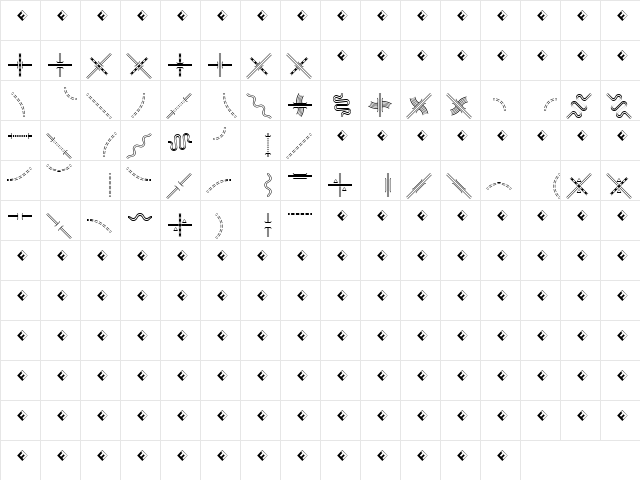 Routes A Regular  glyph index