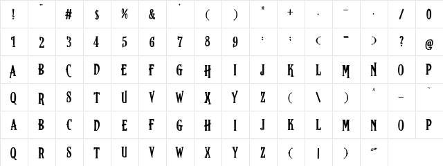 Germinabunt Regular Rough DEMO Regular  glyph index