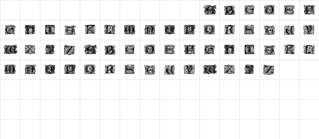 ProuxCapsSSK Regular  glyph index