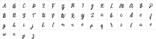 Enofive Regular  glyph index