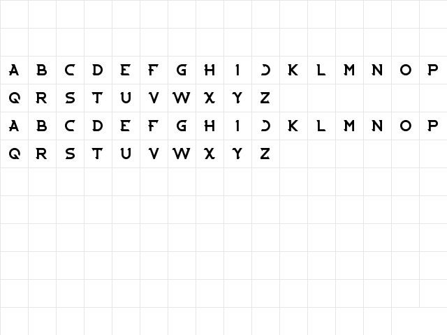 CYBERTOOTH Regular  glyph index