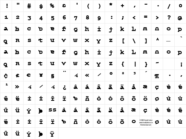 Queer TheoryBlack Regular  glyph index