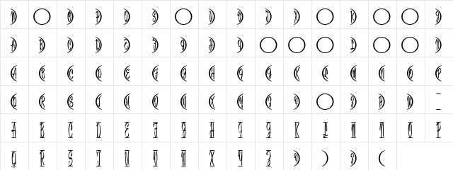 CK Monogram Initials Regular  glyph index