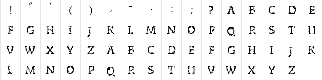 Dead World Normal  glyph index