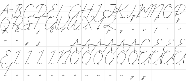 Fairry Eastern Demo Regular  glyph index