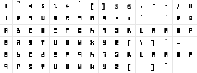 Quisty Misty Regular  glyph index