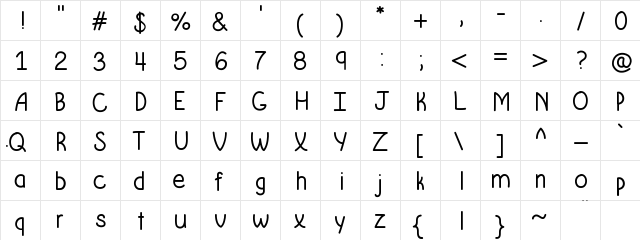 KrumkakeBold Bold  glyph index