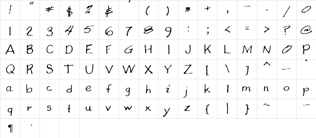 Byfield Regular  glyph index