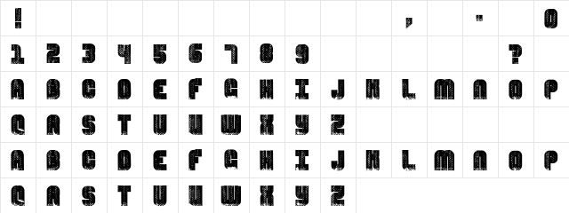 In Metro Caves Regular  glyph index