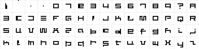 ERRO8 Regular  glyph index