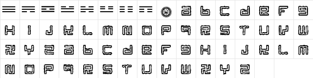 Format Regular  glyph index
