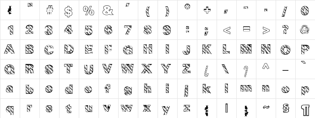 Pep O Mint Normal Regular  glyph index