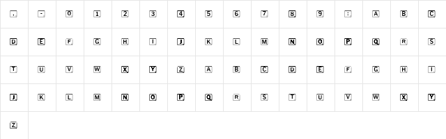 Scrabbles normal  glyph index