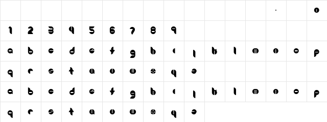 Dough Regular  glyph index