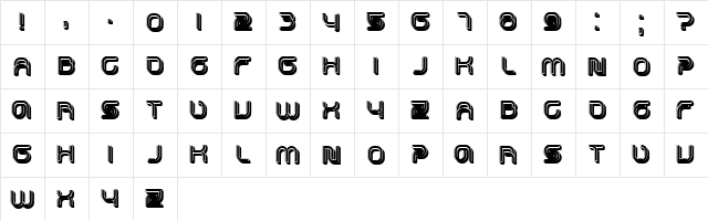 Fineliner Regular  glyph index