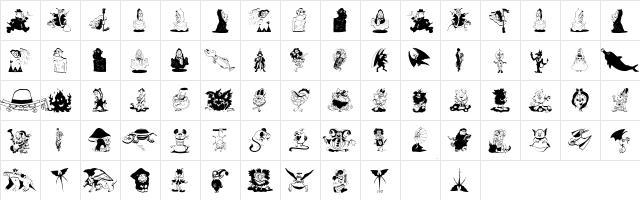 FantasyPix Regular  glyph index