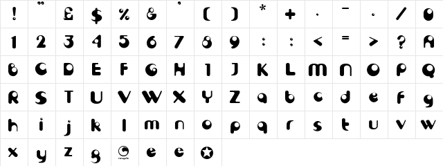 Optimism Medium  glyph index