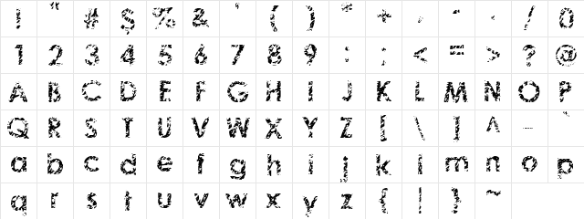Whatsup Witchoo? Regular  glyph index