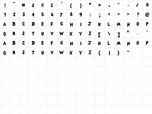 CK Mystery Regular  glyph index