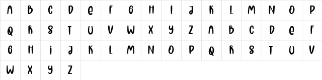 Fruit Of Heaven Demo Regular  glyph index
