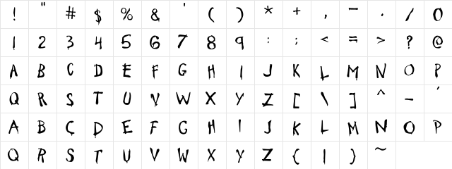 Font-fil-A Regular  glyph index