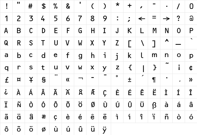 F2FOCRBczyk LT Std Regular Regular  glyph index