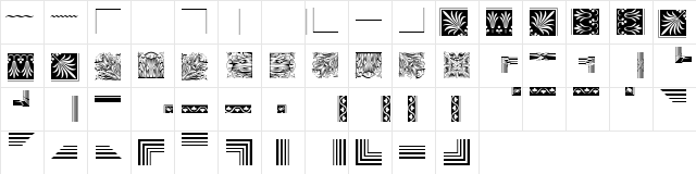 Acanthus Medium  glyph index