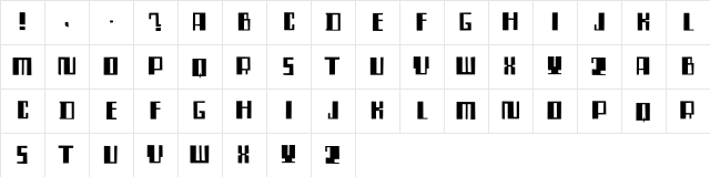 NewAge Medium  glyph index
