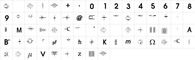 vac tube symbols v1.2 Regular  glyph index