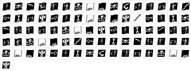 PiratsSymbolsArtefacts Regular  glyph index